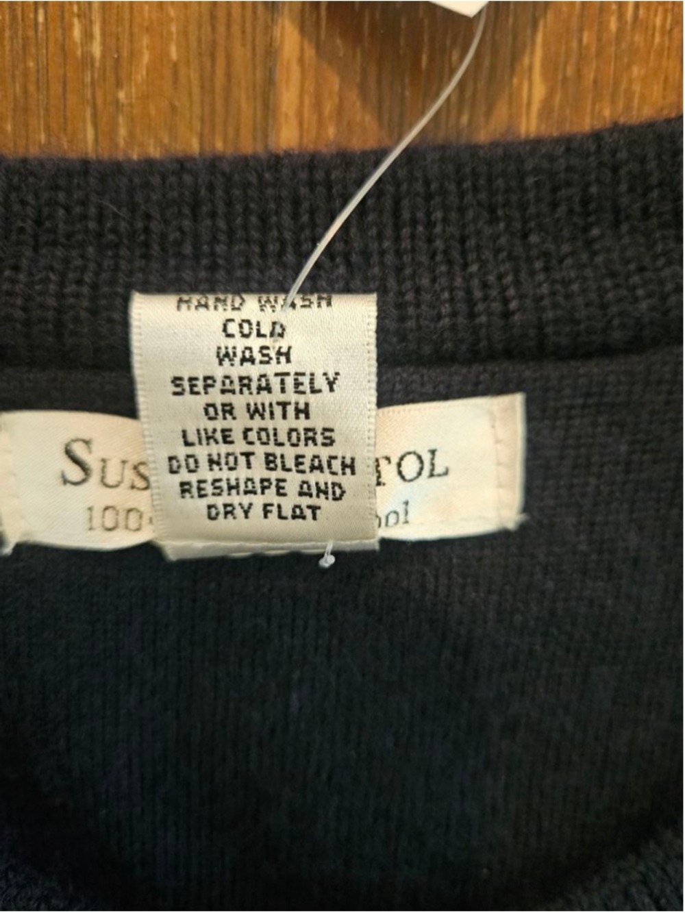 Women's Susan Bristol NWT Navy Merino Wool Cardigan XL - Picture 11 of 11